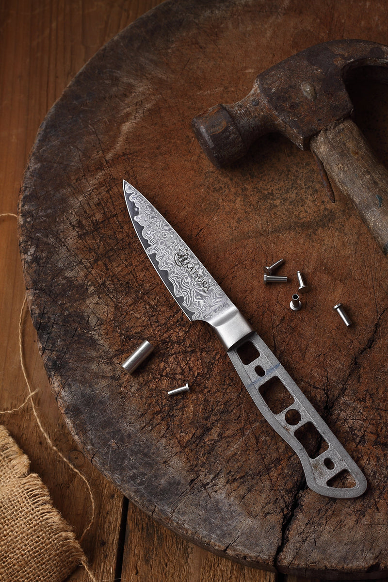 Savannah Paring Knife Combo Kit - DIY Blade w/Bloodwood Scales