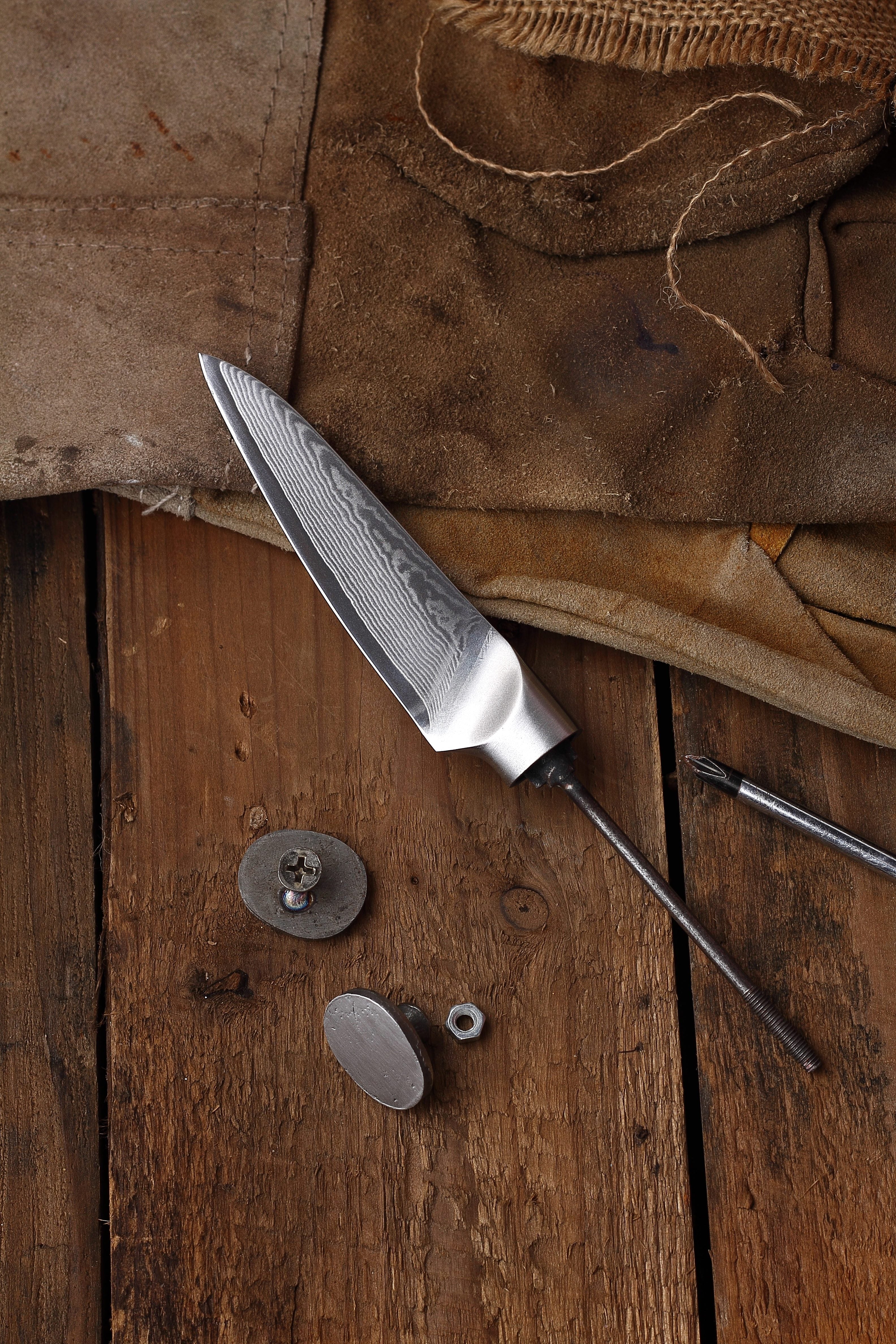 VG-10 Damascus 3.5-in Paring Knife Blank [No Logo] – ZHEN Premium Knife